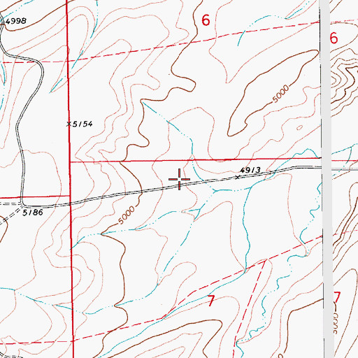 Topographic Map of 12N14E07BAAB01 Well, MT