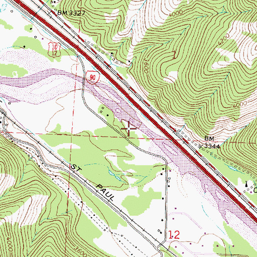 Topographic Map of 12N18W01CDCD01 Well, MT