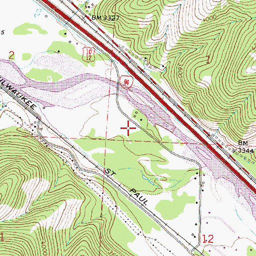 Topographic Map of 12N18W01CCDC01 Well, MT