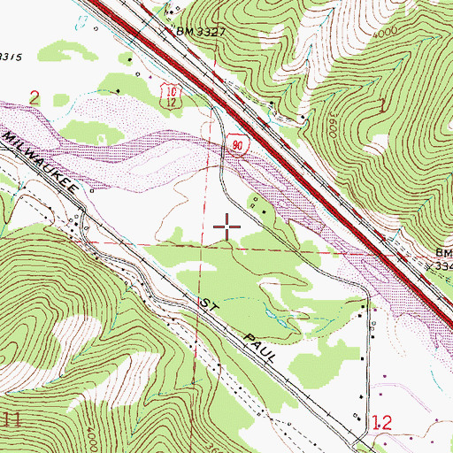 Topographic Map of 12N18W01CCCD01 Well, MT