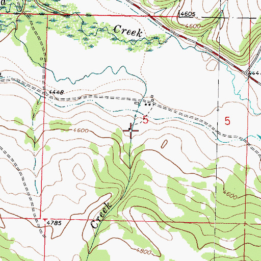 Topographic Map of 12N10W05CAAB01 Well, MT