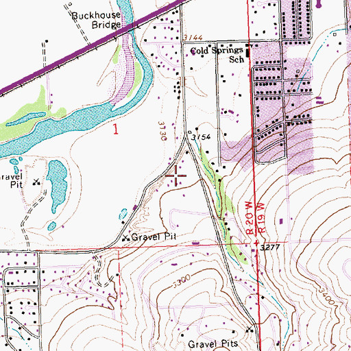 Topographic Map of 12N20W01D___01 Well, MT