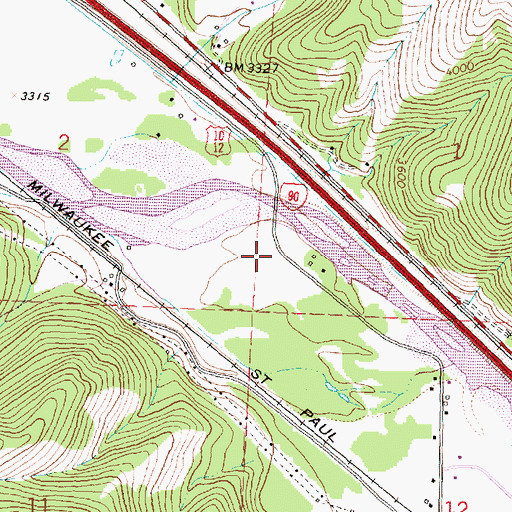 Topographic Map of 12N18W01CCBD01 Well, MT