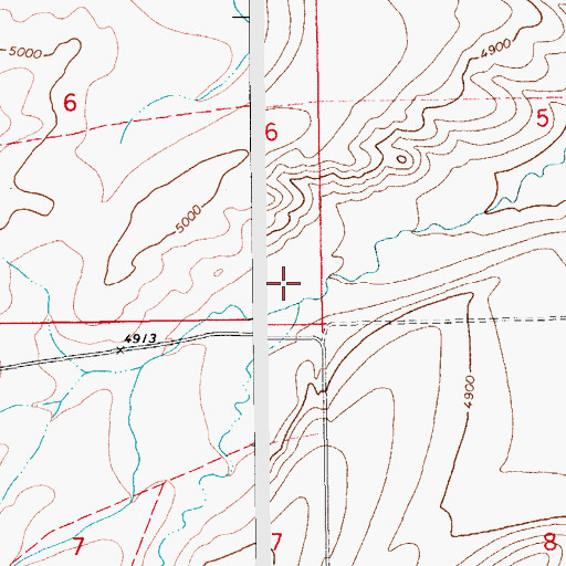 Topographic Map of 12N14E06DD__01 Well, MT