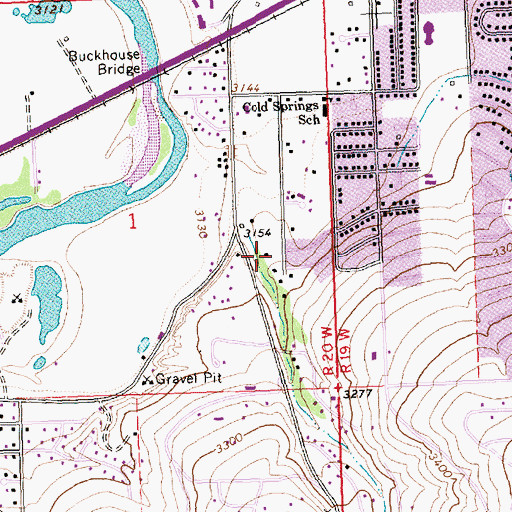 Topographic Map of 12N20W01DACA01 Well, MT