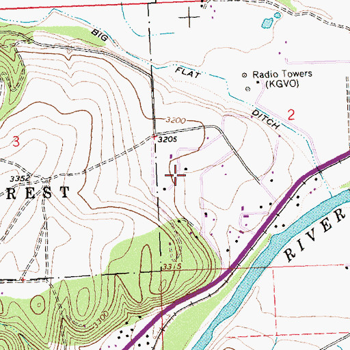 Topographic Map of 12N20W02CB__01 Well, MT