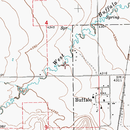 Topographic Map of 12N15E04DC__01 Well, MT