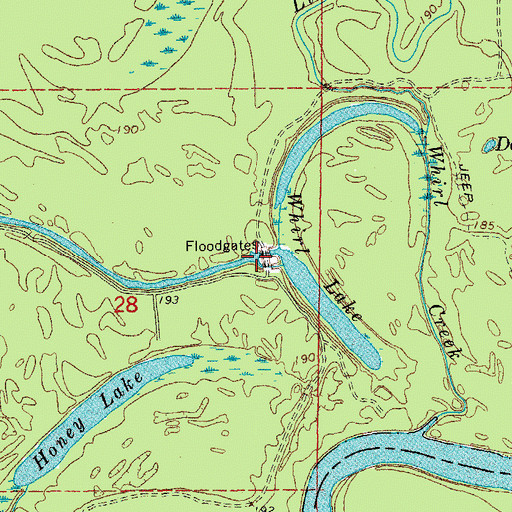 Topographic Map of Glaise Creek, AR