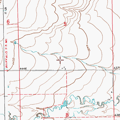 Topographic Map of 12N15E05CD__01 Well, MT