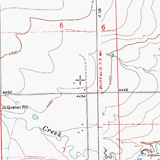Topographic Map of 12N15E06DC__01 Well, MT