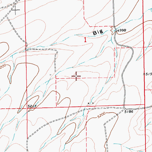 Topographic Map of 12N13E01CA__02 Spring, MT