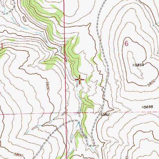Topographic Map of 12N13E06CB__01 Spring, MT