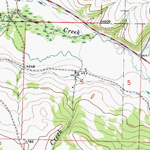 Topographic Map of 12N10W05BDDD01 Well, MT