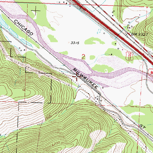 Topographic Map of 12N18W02DCBB01 Well, MT
