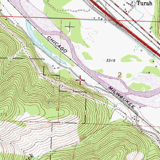 Topographic Map of 12N18W02CBDA01 Well, MT