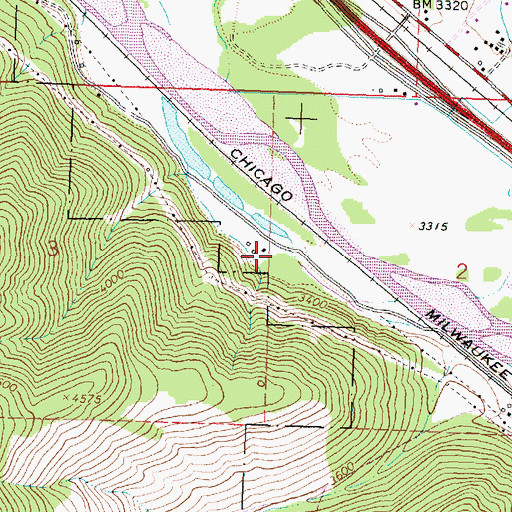 Topographic Map of 12N18W02CBBC01 Well, MT