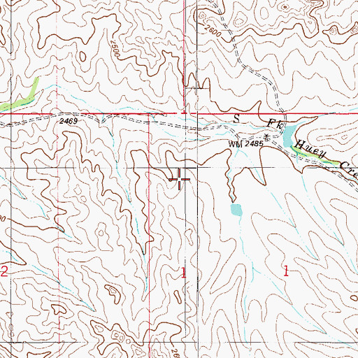 Topographic Map of 12N55E01BB__01 Well, MT