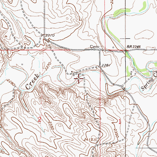 Topographic Map of 12N54E02AA__01 Well, MT