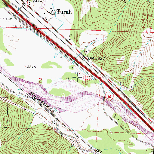 Topographic Map of 12N18W02DABA01 Well, MT