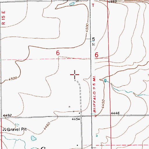 Topographic Map of 12N15E06DB__01 Well, MT