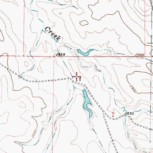 Topographic Map of 12N45E01BBDD01 Well, MT