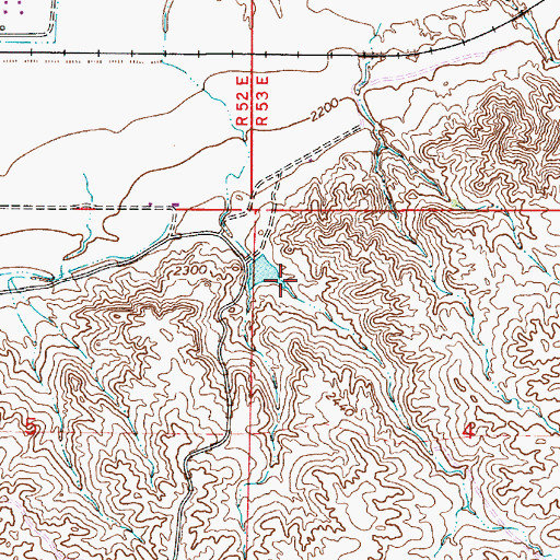 Topographic Map of 12N53E04BB__01 Well, MT