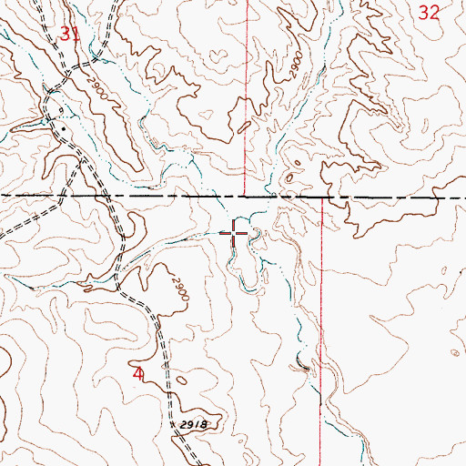 Topographic Map of 12N47E04AABC01 Well, MT