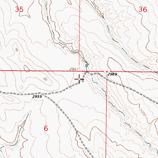 Topographic Map of 12N46E06AABC01 Well, MT