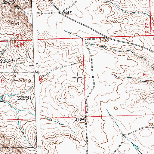 Topographic Map of 12N28E06DADA01 Well, MT