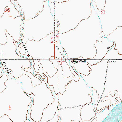 Topographic Map of 12N52E04BBBB01 Well, MT