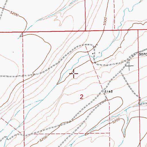 Topographic Map of 12N13E02BA__01 Well, MT
