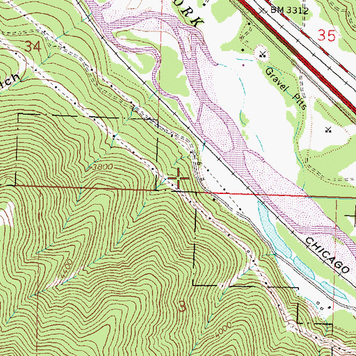 Topographic Map of 13N18W35CCDC01 Well, MT