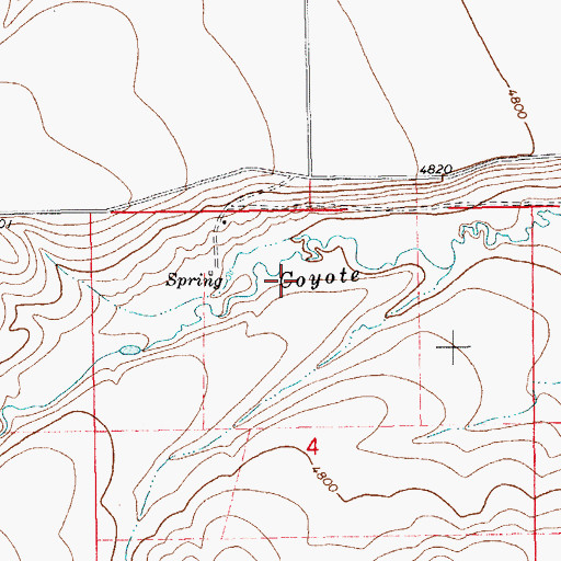 Topographic Map of 12N14E04BA__01 Spring, MT