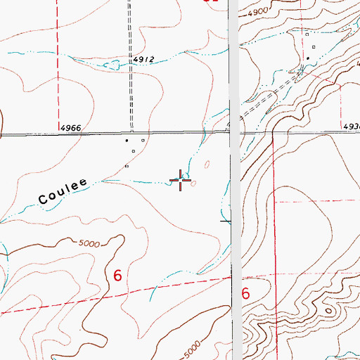 Topographic Map of 12N14E06AB__01 Well, MT