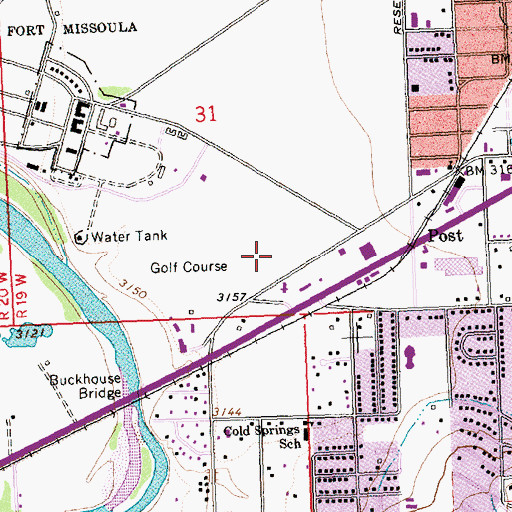 Topographic Map of 13N19W31DC__01 Well, MT