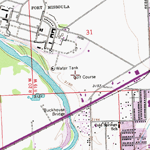 Topographic Map of 13N19W31CD__01 Well, MT
