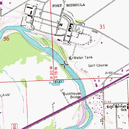 Topographic Map of 13N19W31CC__01 Well, MT