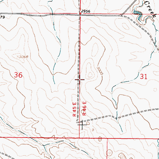 Topographic Map of 13N46E31DBBB01 Well, MT
