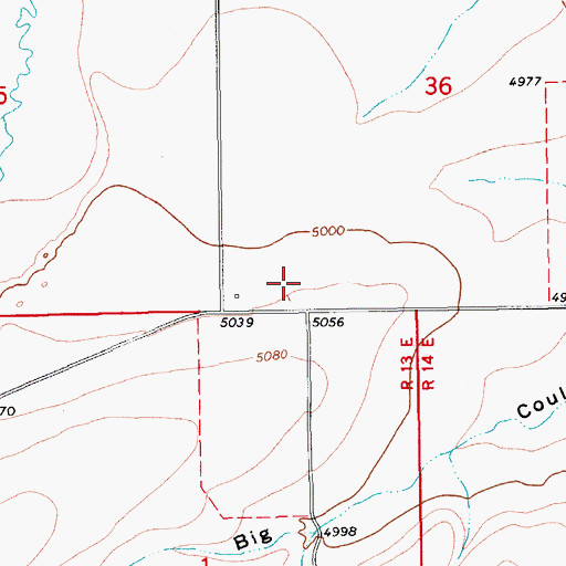Topographic Map of 13N13E36CC__01 Well, MT