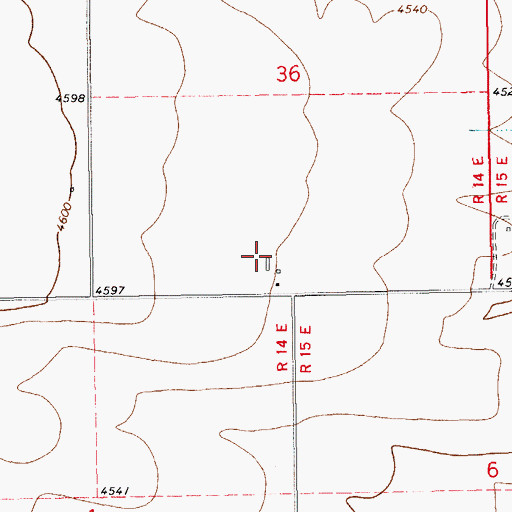 Topographic Map of 13N14E36CD__02 Well, MT