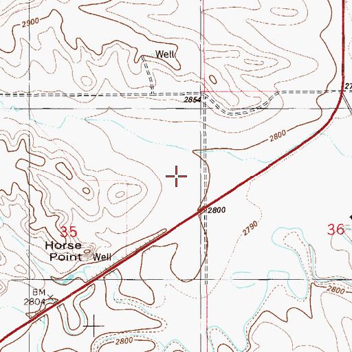 Topographic Map of 13N59E35AD__01 Well, MT
