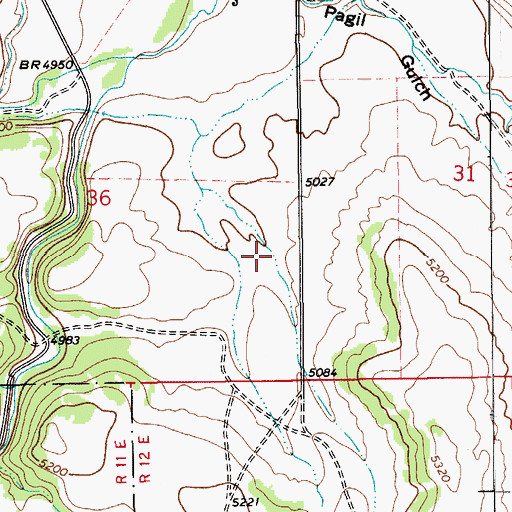Topographic Map of 13N11E36DA__01 Well, MT
