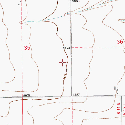Topographic Map of 13N14E35DA__01 Well, MT
