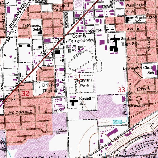 Topographic Map of 13N19W33BC__01 Well, MT