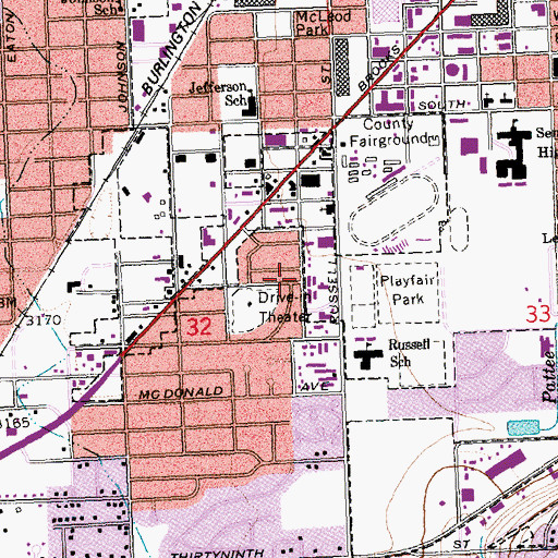 Topographic Map of 13N19W32AD__01 Well, MT
