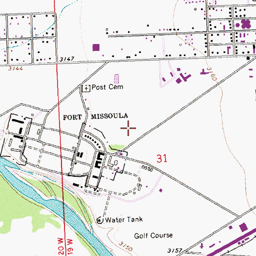 Topographic Map of 13N19W31BDAC01 Well, MT