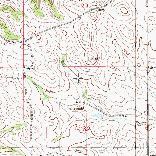 Topographic Map of 13N59E32BADA01 Well, MT