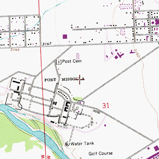 Topographic Map of 13N19W31BAC_01 Well, MT