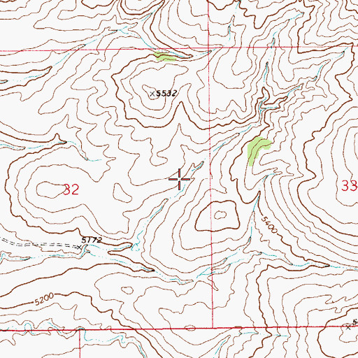 Topographic Map of 13N12E32AD__01 Spring, MT