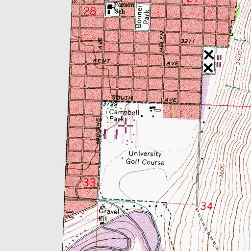 Topographic Map of 13N19W34BB__01 Well, MT